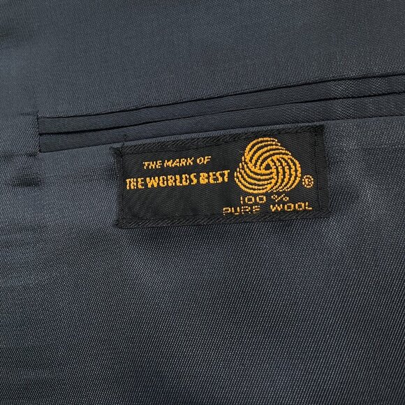 Evan Picone Blazer Men 42R Gray Blue Stripe Classic Career Wool VTG USA 80s‎ - Picture 9 of 16